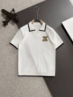 隔天出货 高品质 Lv 2025春夏新款男款翻领短袖T恤 精梳棉质纱线针织纺棉布面料制作，纯棉的高克重特殊纱，掂起来手感份量十足，上身也比普通T更加有质感，这种
