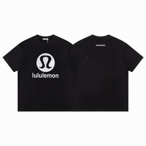 款F02 Lulu Lululemon Lulu 2025Ss新款超大热高科技夜光印花纯棉T恤 大Logo字母Os廓形宽松版型重磅纯棉短袖 简单百搭 无论内搭外