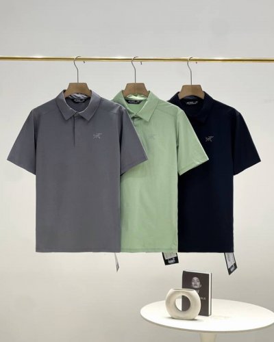 Arc‘Teryx始祖鸟三色男士轻量polo衫男士上衣短袖商务休闲运动夏季户外短袖polo衫 吸湿排汗 舒适户外男士T恤，轻量无感鸟三色齐发polo衫上衣 情侣