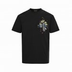 chrome Hearts 克罗心 25Ss 手绘涂鸦十字架印花短袖 轻奢主义男女日常通勤穿搭必备单品正确版本欢迎对比详细特征 280克100%纯棉双纱汗布面料