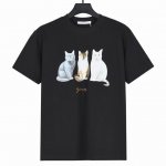 Givenchy纪梵希卡通猫咪印花短袖T恤 面料采用260克重精梳棉，定制32支1*1螺纹，成衣两遍水洗处理，面料舒适亲肤无异感，定制定染面料，纺织密度高，垂感
