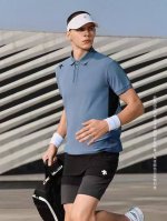 原单好货！ 2025Descente 迪桑特男子运动短袖polo衫柜子同步 进口速干精梳珠地面料亲肤舒爽，不粘身不黏腻！排汗吸湿！这款迪家的polo衫，遵循并致