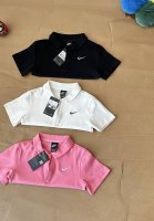 耐克Nike夏季新款女休闲运动polot恤勾勾家短款 polo衫 月销1W+今年最火，随便穿都好看！！ 肤感更舒服 弹力也很好 普通的珠地棉没有这种触感 上身你