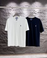 顶级复刻 刺绣款放心推不下架 polo Ralph Lauren 拉夫劳伦夏季新款纯色小马刺绣圆领短袖T恤 官网同步 男女同款 震撼的骑马刺绣 高密度刺绣 市面
