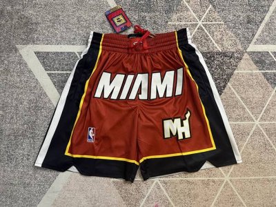 款号K34 顶级刺绣版本 白底细节图 Just Don Nba Miami Heat Team Shorts 贾斯顿 Nba 迈阿密热火队 刺绣球裤 篮球短裤