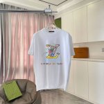 LV*路易威登2025夏季新款 个性字母Logo印花 定制面料300G 短袖T恤 男女同款 尺码：S M L Xl Xxl 五个码 颜色：黑色 白色 粉红色 玫