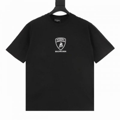 Balenciaga 巴黎世家 Blcg 25Ss 兰博基尼联名印花短袖T恤 轻奢主义 男女日常通勤穿搭必备单品 正确版本 随意对比 详细特征 260克100%
