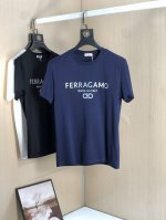 p140 菲拉格慕-25Ss新款春夏短袖T恤Polo，最高版本客供定制高端双面丝光棉面料简单时尚款，拼色螺纹超级好看！胸前蒙口刺绣经典Logo简单大方的款式！满