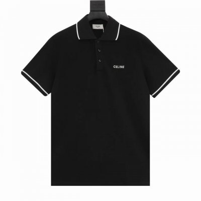 款号Y775 celine 赛琳 经典胶囊系列小标刺绣polo衫 选用棉质珠地网眼布打造 定制材质260G长绒棉 衣领为双系统提花定织扁机制成 有弹性 不变形