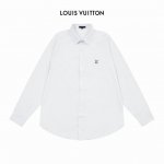 lv 路易威登 四季款 官网Logo 设计 长袖衬衫 对版定染面料 上身高级感十足 纯棉竹纤维面料 高品质 男女同款 码数:39-43 M-3Xl