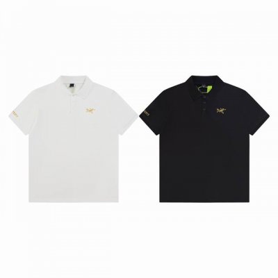 款M328 始祖鸟polo Arc’Teryx 始祖鸟夏新款男士金线刺绣胸口小标短袖T恤 区别市场聚酯纤维 高版本锦纶面料 熟悉的爆款配方！！青岛外贸工厂p出品