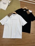 Burberry 巴宝莉Bbr25Ss后背镂空贴布绣百搭舒适宽松休闲纯色 圆领套头短袖T恤 情侣款 - 厌倦了千篇一律的穿搭 Burberry这款短袖T恤带你打