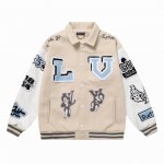 款号B05 Lv 兔八哥棒球服 700G高克重尼料 荔枝纹手皮 M L Xl Xxl 杏色