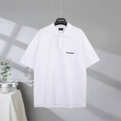b191# 市场顶级品质 balenciaga 巴黎世家2025Ss 经典小标翻领polo衫刺绣字母短袖T恤 logo采用进口田岛刺绣工艺 市场顶级的质量 官网