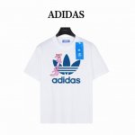 adidas 阿迪达斯 粉红豹 短袖T恤 款号:Ad02 白色 240克重磅小落肩100%棉T恤 Os版型 宽松有型好搭配 采用精梳紧密赛络工艺 面料更耐磨 袖