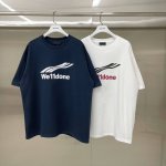 款号: W153# We11Done Track 刺绣波浪 宽松圆领短袖T恤男女情侣款 面料：原版定织定染2 G精梳棉 工艺：走线均是全身三线缝制，后领织带包边