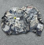 款号：H802 裤子款号：H801 Acne Studios M错视糜烂破坏涂鸦3D打印Baggy宽松撕裂涂鸦打印外套牛仔 仍然是当前版本的主流！而这款的 M也