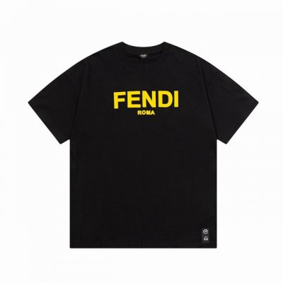 隔天到 Fendi 芬迪 双Ff 字母印花压花 Logo标识精致升级 原版面料 官方同款 短袖T恤 定制260克同缸染面料 手感非常舒服 春夏最新版本 颜色: