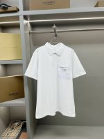 prada 普拉达 口袋三角标新款polo衫 原版面料 官方同款 采用210克纯棉珠地面料 定制 同缸染面料 手感非常舒服爽滑 版型挺阔有型 一线品牌代工厂p出