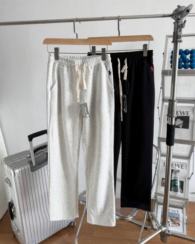 高级毛圈 春夏高端严选！Ralph Lauren拉夫劳伦 拉夫卫裤350克超柔面料男女情侣款银狐绒卫裤上线青岛代工厂P正P面料 高品控 细节方面可以说是面面俱到