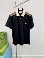 Gucci 古奇、25Ss经典H刺绣短袖polo衫！100％棉双面珠地面料，拆解纱线分析，订织蜂窝四角网眼胚布，衣领为双系统提花定织扁机制成，有弹性，不变形，衣