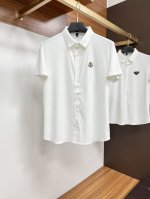 蒙口 高端品牌设计高品质短袖衬衫 对版定染面料 上身高级感十足 纯棉竹纤维面料 质量高 码数:M-3Xl