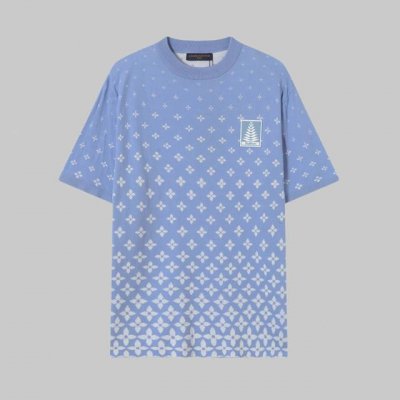 高品质 lv路易威登新款满印Logo针织圆领短袖 高端品质 三标齐全 舒适透气 经典简约 精致时尚 细节呈现高端品质 男女同款 颜色:图片色 码数:Xs-L