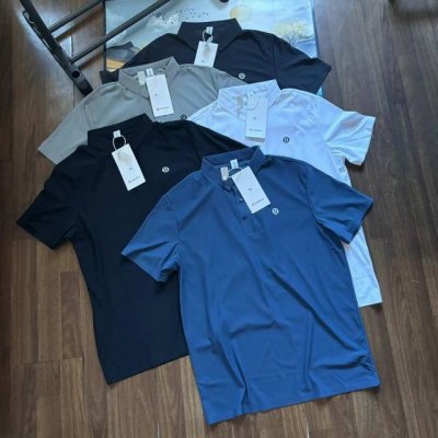 上新 跑量款无优惠 Lululemon 露露经典基础款翻领胸标小Logo冰丝无痕polo短袖T恤，五色可选，夏季polo衫短袖，商务休闲简约风，上身帅气百搭，夏