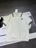 pp Cle*赛琳白色 polo 衫出货，细针织面料，夏季轻薄不闷汗，人手必备跑量爆款Sml，现货发售
