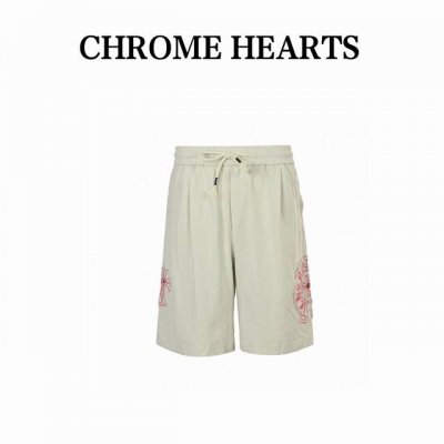 chrome Hearts 克罗心 25Ss 贴布马蹄十字咖刺绣水洗短裤 短裤起飞 超帅的男神裤 380G针织全棉重磅炒洗面料 版型超级赞 反复水洗不变形 炒洗