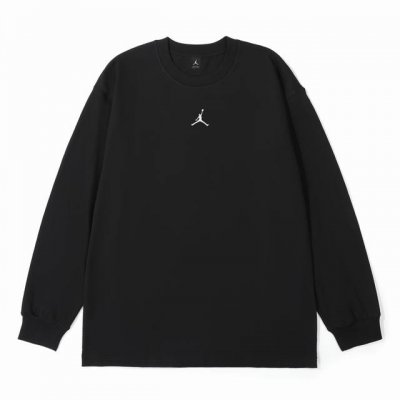 供 Air Jordan Aj乔丹飞人刺绣棉质长袖T恤 定制主标 辅料 水洗齐全 品牌精密刺绣标 甄选280克32支紧密纺双纱纯棉面料 质感厚实但是透气性良好
