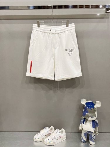 prada 普拉达 纯棉毛圈牛肚面料短裤 立体凹凸重影字母Logo工艺胶条标识 官方同步 高版本 高品质 时尚个性 百搭潮流 纯原品质 原版面料 吊牌 领标 水