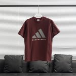 工厂p直供 Adidas丨阿迪达斯Basketball篮球运动短袖T恤 配色：酒红圆领 尺码：Xs-Xl