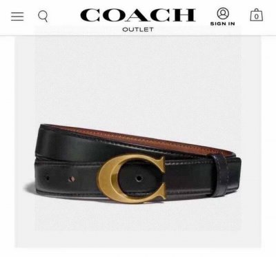 coach蔻驰女腰带配包装 尺码：均码 长度：100Cm 宽度：2.5Cm 这款作为Coach的灵魂产品，我真的觉得女士腰带也太好看的吧，配饰真的有画龙点睛的效