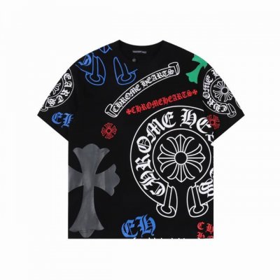 chrome Hearts 克罗心 25Ss 彩色字母徽标印花短袖 面料采用280克重精梳棉 定制32支1*1螺纹 成衣两遍水洗处理 面料舒适亲肤无异感 定制定