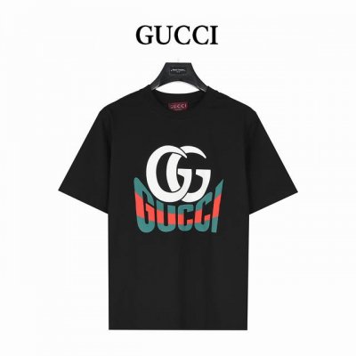 Gucci 古驰 25Ss 双G印花及Gucci红绿发泡印花短袖T恤 这款单品出自Gucci Lido系列，设计灵感源自意大利海岸的夏日风情和海滩俱乐部。 早春