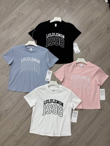 丶上新 Lulu女款T恤 细节图 马卡龙4色独家首发 Luluemon_Relaxed-Fit 露露乐蒙25年夏季Define线下同步舒适与美貌并存学院风T短袖