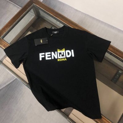 款号：G2167 Fendi 芬迪 2025夏季新款圆领短袖T恤！ - 260G双纱纯棉顶级面料 手感柔软 百分百纯棉独家出货 定染硫化黑无尘处理面料 -面料：