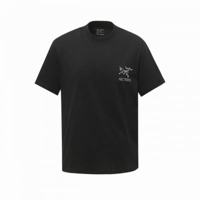 9051# Arc'teryx 始祖鸟 小鸟字母Logo 印花双纱纯棉短袖 - 270G双纱纯棉顶级面料 手感柔软 百分百纯棉独家出货 定染硫化黑无尘处理面料