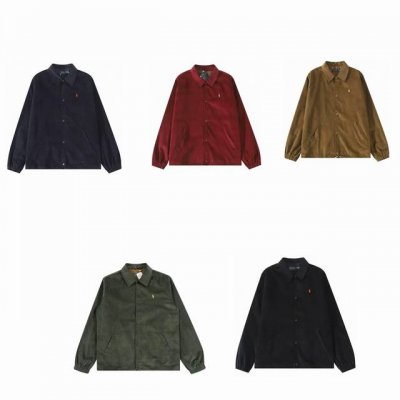 220#R48 Polo Ralph Lauren拉夫劳伦 复古灯芯绒教练夹克 老钱风外套 这款夹克采用秋冬季节代表性的灯芯绒面料，具有厚实的质感，柔软的触感，