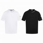 上新 款号：M1074 2025早春Moncler 蒙口 官网同款印花图案 双纱纯棉短袖 - 260G双纱纯棉顶级面料 手感柔软 百分百纯棉独家出货 定染硫化黑