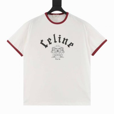 celine 塞琳 字母Logo短袖T恤 三标齐全 采用高端索罗娜布料 前幅采用进口印花图案 手感非常舒服 Os落肩版型 时尚又个性 超级百搭的一款 螺纹领口不