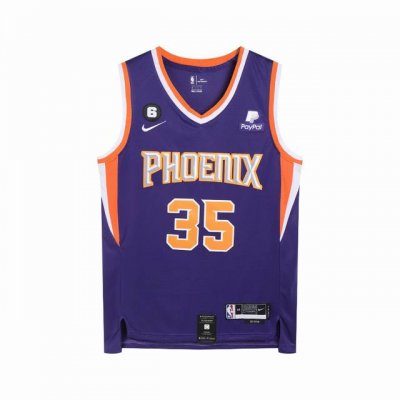 款号S0035 白底细节图 独家新款 Nike Nba凯文杜兰特35号球衣 太阳队新款立体字母复古杜兰特球衣 字母和英文采用高品质密锈 领口采用圆领设计 上身效