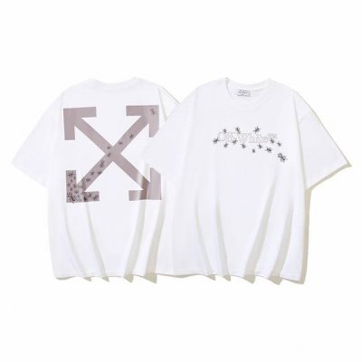 1153# Off-White纯棉260G重磅蚂蚁箭头Ants Arrow 印花短袖T恤 白色 S M L Xl