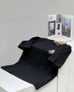 Fila斐乐Pepe联名小猫经典款印花休闲宽松情侣款 短袖T恤 款号：C321 颜色: 黑色 白色 细节版本一比一复刻 重磅专柜最新款！走一波！绝对私房牛货！