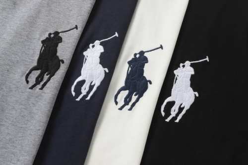 款号：A001 拉夫劳伦Ralph Lauren经典刺绣圆领基础短袖 270克 双纱面料 定织定染螺纹 原版贴纸 扫码可进官网 大版型宽松有型 最大可穿200斤