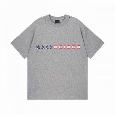 Balenciaga 巴黎世家2025 Ss 英文彩色Logo发泡字母印花磨烂做旧短袖T恤 本市场No.1的质量 真正天花板品质 全部原版开发注意细节图 避免被