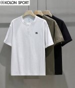 高品质 可隆 Kolon Sport夏季新款，男女同款短袖高品质面料宽松潮牌T恤，落肩宽松版型全棉潮牌男士短袖上衣！Tee！！！ 夏天穿着很清爽，透气不闷热！！