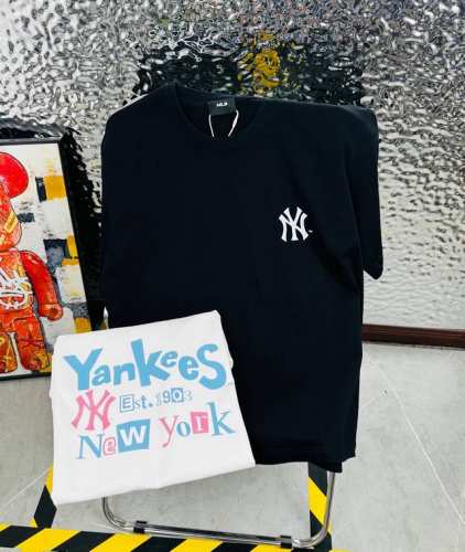 Mlb 带Nfc芯片识别高版本 高版本带芯片Mlb夏季新花印花休闲宽松情侣款 短袖T恤1049 细节:版本一比一复刻 吊牌 领标 水洗 面料 采用40织双纱32