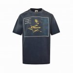 本地自取：220 saint Michael 25Ss 星星笑脸做旧破洞印花短袖 整体面料选用260克100%纯棉16织双纱汗布面料 圆筒无侧缝面料 螺纹选用3